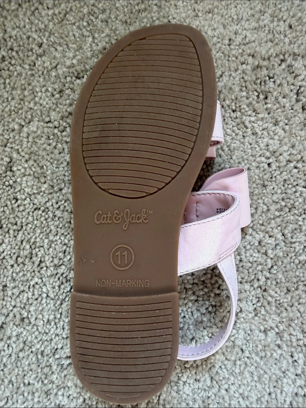 Cat & Jack Light Pink Bow Strap Sandals for Kids